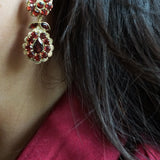 BOUCLES D'OREILLES NUVOLE GRENAT