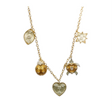 COLLIER TALISMAN OR ARGENT