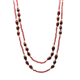 COLLIER ALVA GRENAT