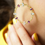 BOUCLES D'OREILLES FANNY MULTI PIERRES