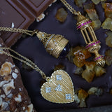 COLLIER EDNA ZIRCONS ROSE