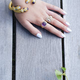 BAGUE ANALI OR AMETHYSTE