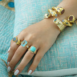 BAGUE RONDA - AMAZONITE