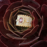 BAGUE LIDIA OR TOURMALINE ROSE