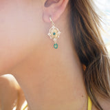 BOUCLES D'OREILLES ALEXANDRIE ONYX VERT