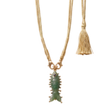 PENDENTIF SÉLÉNE AGATE VERTE