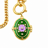 COLLIER RAVELLO ÉMAIL VERT