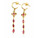BOUCLES D'OREILLES LONA TOURMALINE ROSE