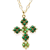 COLLIER POSITANO MALACHITE ET CHYSOPRASE