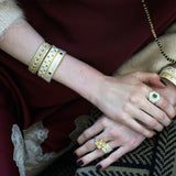 BRACELET CORFOU ARGENT/GRENAT