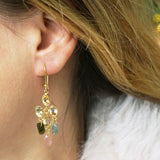 BOUCLES D'OREILLES AKARI CITRINE/ TOURMALINES