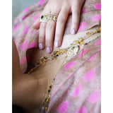 BAGUE ANALI ARGENT QUARTZ ROSE