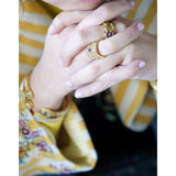 BAGUE LIDIA OR AMETHYSTE VERTE