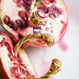 BRACELET NILAYA QUARTZ ROSE RUBIS