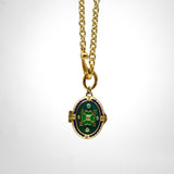 COLLIER RAVELLO EMAIL VERT ET BLEU