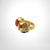 BAGUE TIYA CORNALINE - AMÉTHYSTE