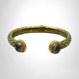 BRACELET SALOMÉ EMAIL VERT & AMETHYSTE VERTE
