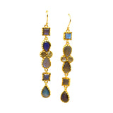 BOUCLES D'OREILLES MAURYA LABRADORITE