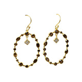 BOUCLES D'OREILLES CATANE QUARTZ FUMÉ