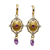 BOUCLES D'OREILLES ALEXANDRIE AMETHYSTE