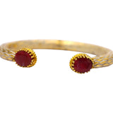 BRACELET SALOMÉ ÉMAIL BLANC / RUBIS