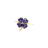 BAGUE TREFLE IOLITE