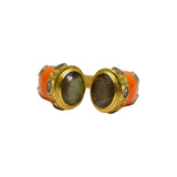BAGUE INDIRA EMAIL ORANGE - LABRADORITE