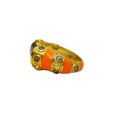 BAGUE INDIRA EMAIL ORANGE - LABRADORITE