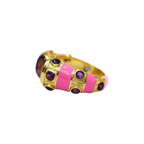 BAGUE INDIRA EMAIL ROSE - AMÉTHYSTE