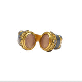 BAGUE INDIRA EMAIL GRIS - QUARTZ ROSE