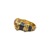 BAGUE INDIRA EMAIL GRIS - QUARTZ ROSE