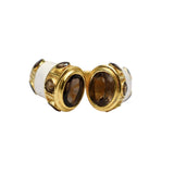 BAGUE INDIRA EMAIL BLANC - QUARTZ FUMÉ