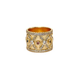 BAGUE CAMELIA OR TOURMALINES