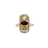 BAGUE IBERIS CITRINE ET GRENAT