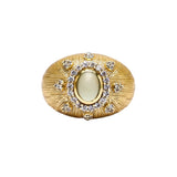 BAGUE CYCLAMEN AMETHYSTE VERTE