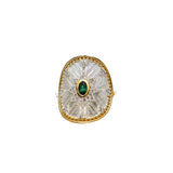 BAGUE RINA ARGENT TOURMALINE VERT