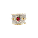 BAGUE LIDIA ARGENT TOURMALINE ROSE