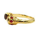 BRACELET TIYA QUARTZ FUMÉ/ RUBIS