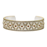 BRACELET CORFOU ARGENT/GRENAT