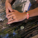 BAGUE INDIRA EMAIL ROSE - AMÉTHYSTE