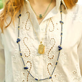 COLLIER LORIS EMAIL BLEU ONYX VERT