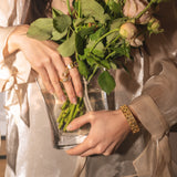 BAGUE INDIRA EMAIL BLANC - QUARTZ FUMÉ