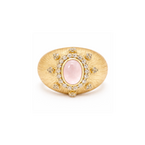 BAGUE CYCLAMEN OR QUARTZ ROSE
